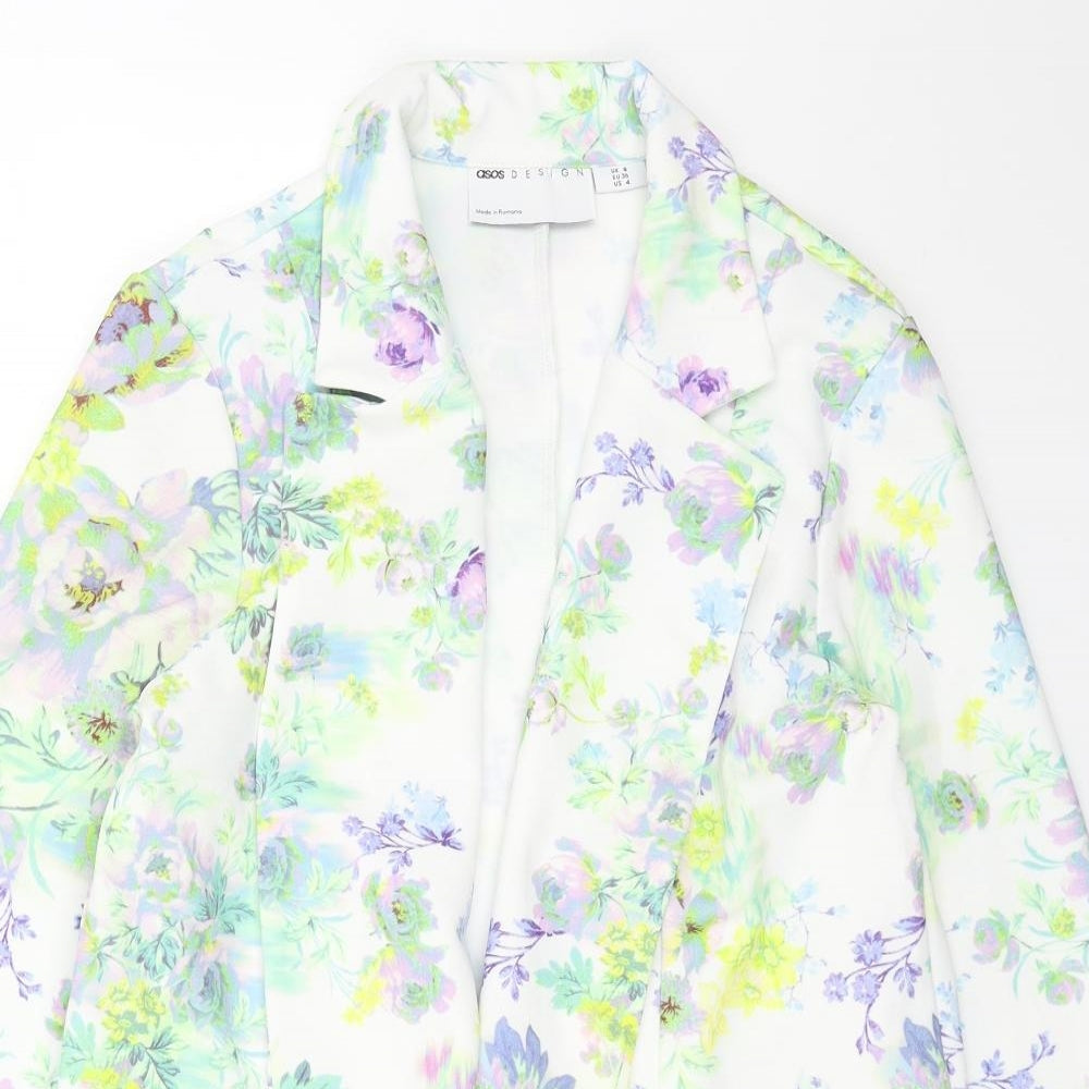 Womens UK Size 8 ASOS White Overcoat