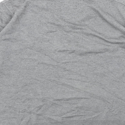 Preworn Mens Grey Cotton Polo Size M Collared Pullover