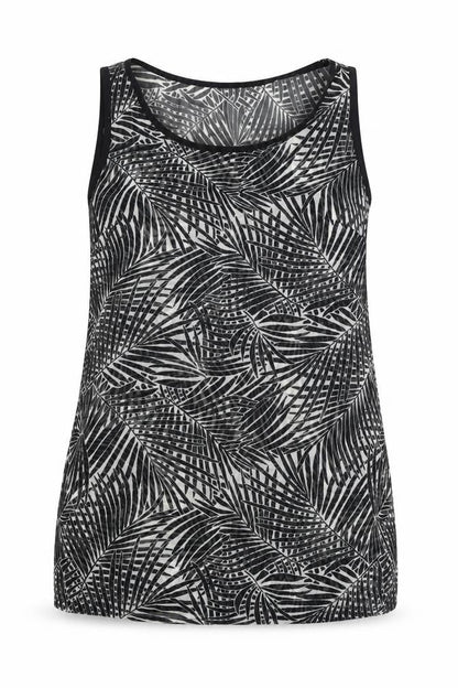 Womens UK Size 8 Preworn Black Tunic Tank