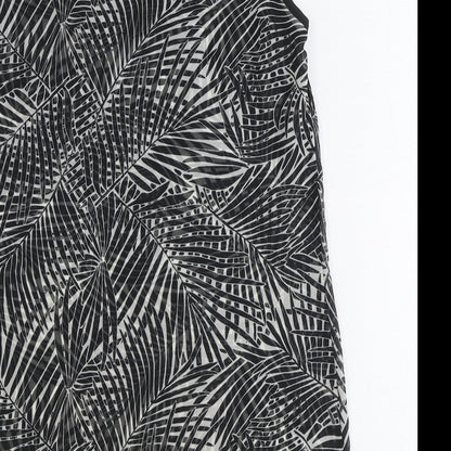 Womens UK Size 8 Preworn Black Tunic Tank