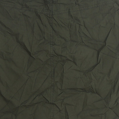 Dorothy Perkins Womens Green Cotton Straight & Pencil Skirt Size 8 Zip