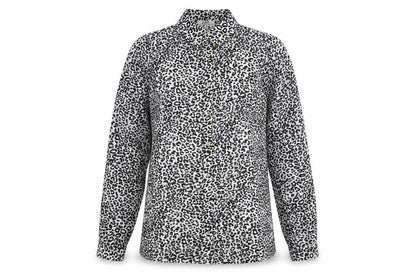 Womens UK Size 12 Papaya Black Basic Button-Up
