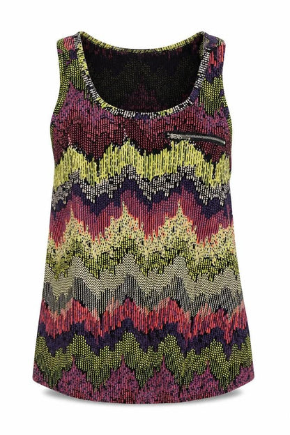 Womens UK Size 8 New Look Multicoloured Basic Tank