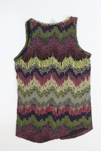Womens UK Size 8 New Look Multicoloured Basic Tank