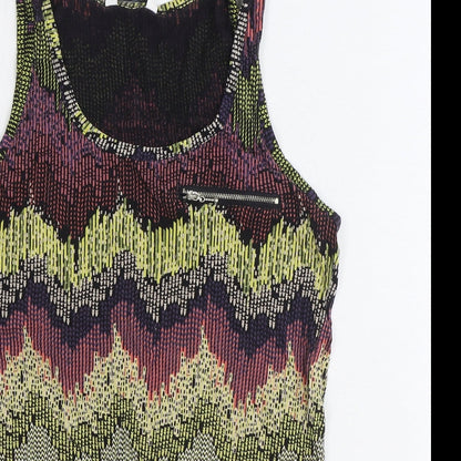 Womens UK Size 8 New Look Multicoloured Basic Tank