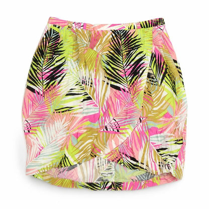 H&M Womens Multicoloured Floral Viscose Tulip Skirt Size 8 Zip