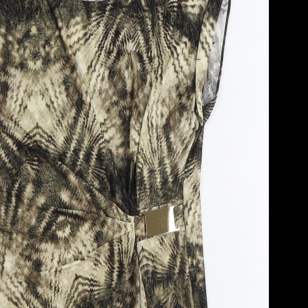 Womens UK Size S Wallis Brown Basic T-Shirt