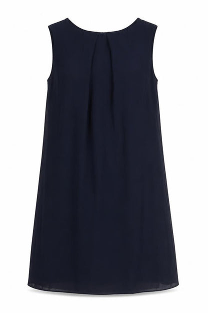 Primark Womens Blue Polyester A-Line Size 8 Boat Neck Button