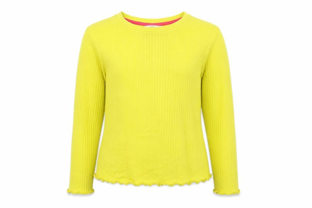 Marks and Spencer Girls Yellow Round Neck Polyester Pullover Jumper Size 11-12 Years Pullover