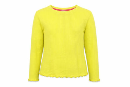 Marks and Spencer Girls Yellow Round Neck Polyester Pullover Jumper Size 11-12 Years Pullover