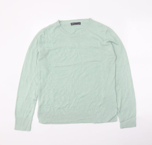 Womens UK Size 12 Marks and Spencer Green Pullover Jumper