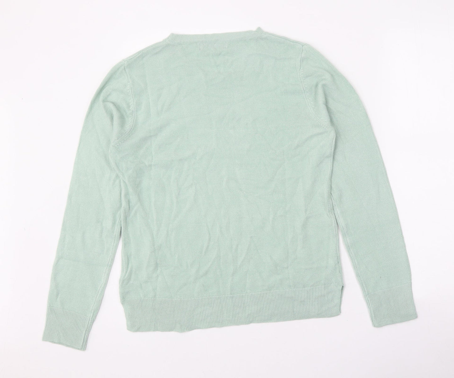 Womens UK Size 12 Marks and Spencer Green Pullover Jumper