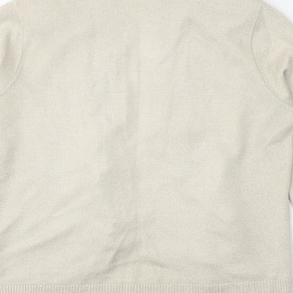 Womens UK Size 4 Preworn Beige Cardigan Jumper