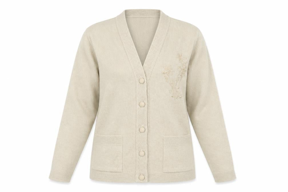 Womens UK Size S Care Beige Cardigan Jumper