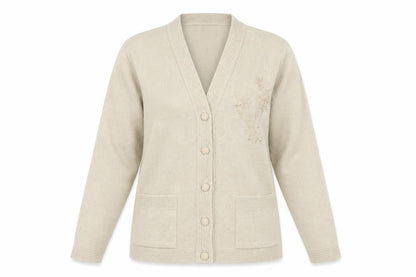 Womens UK Size S Care Beige Cardigan Jumper