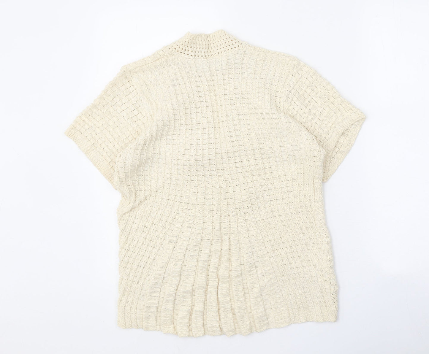 Womens UK Size M Pure & Natural Beige Cardigan Jumper