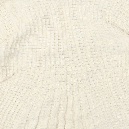 Womens UK Size M Pure & Natural Beige Cardigan Jumper