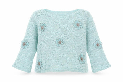 Sulk Girls Blue Boat Neck Viscose Pullover Jumper Size 12 Years Pullover