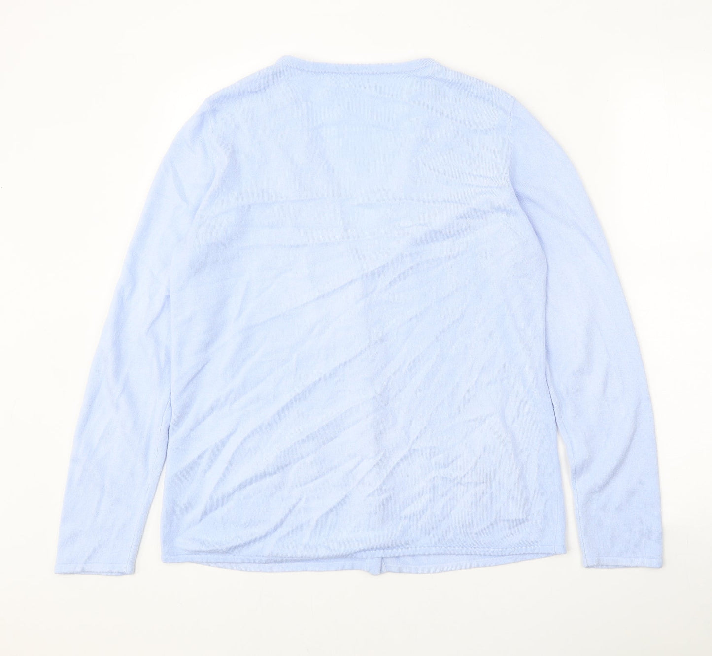 Womens UK Size 12 Preworn Blue Cardigan Jumper