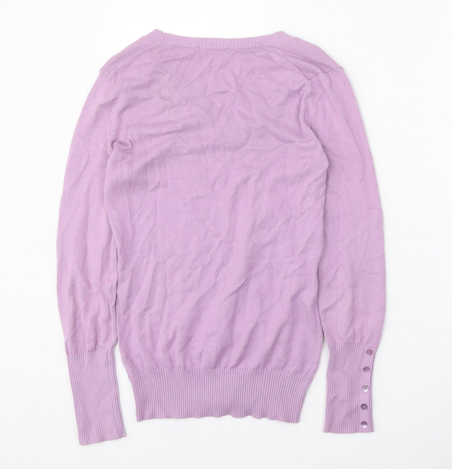 Womens UK Size XS Sisley Purple Pullover Jumper