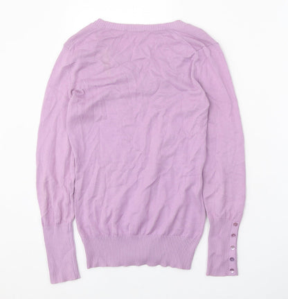 Womens UK Size XS Sisley Purple Pullover Jumper