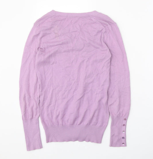 Womens UK Size XS Sisley Purple Pullover Jumper