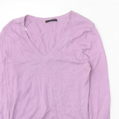 Womens UK Size XS Sisley Purple Pullover Jumper