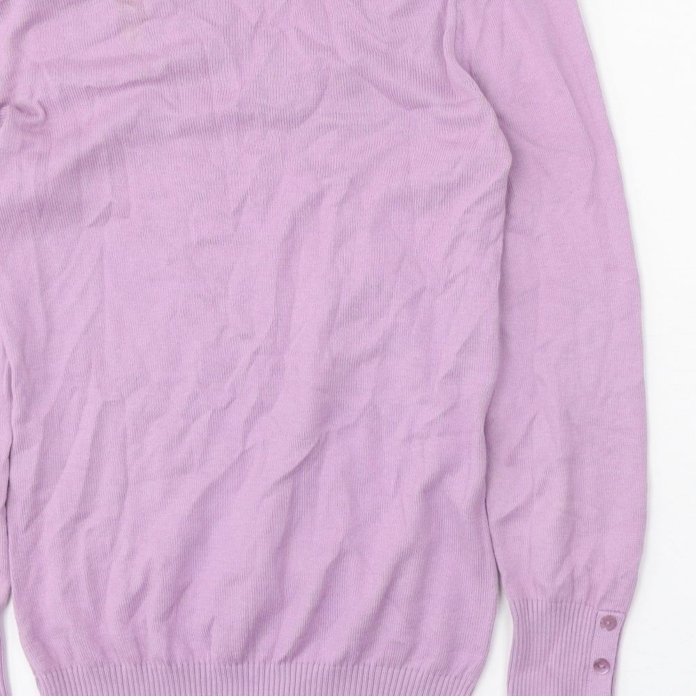 Womens UK Size XS Sisley Purple Pullover Jumper