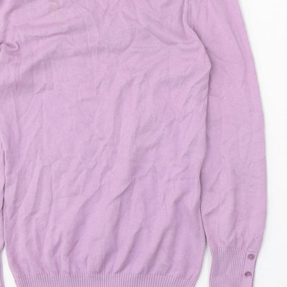Womens UK Size XS Sisley Purple Pullover Jumper