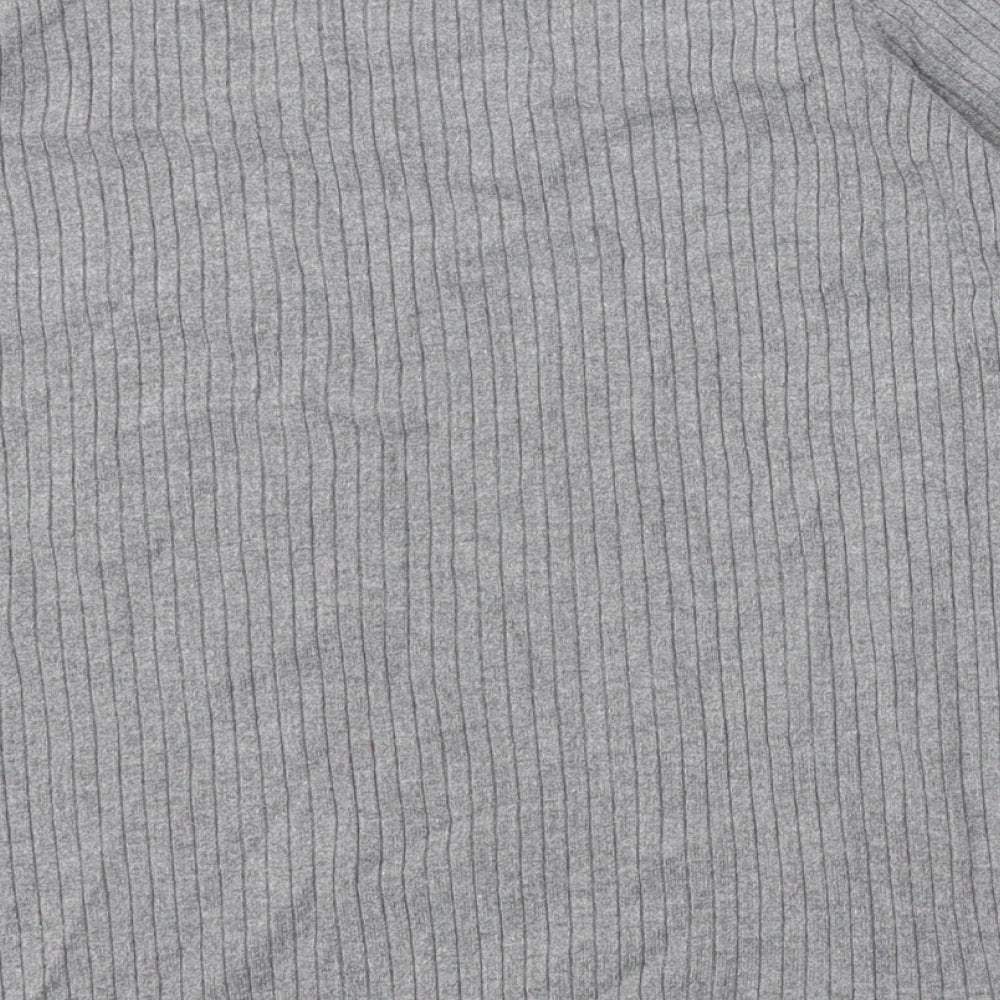 TU Womens Grey Round Neck Viscose Pullover Jumper Size 12