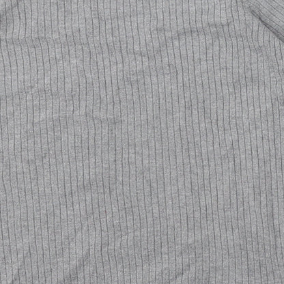 TU Womens Grey Round Neck Viscose Pullover Jumper Size 12