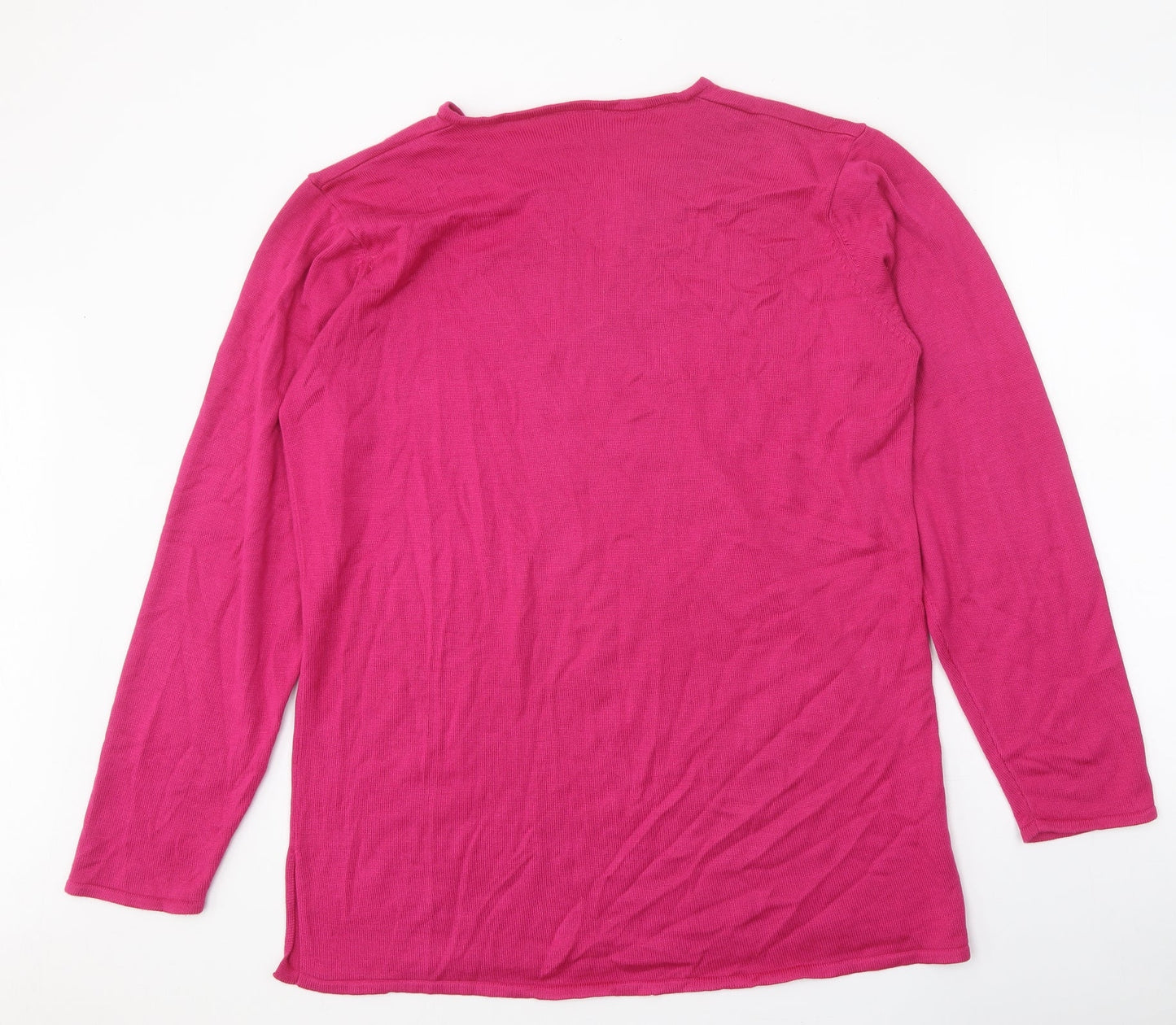Womens UK Size 12 Agenda Pink Pullover Jumper
