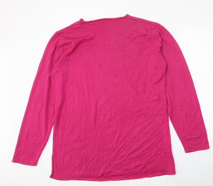 Womens UK Size 12 Agenda Pink Pullover Jumper