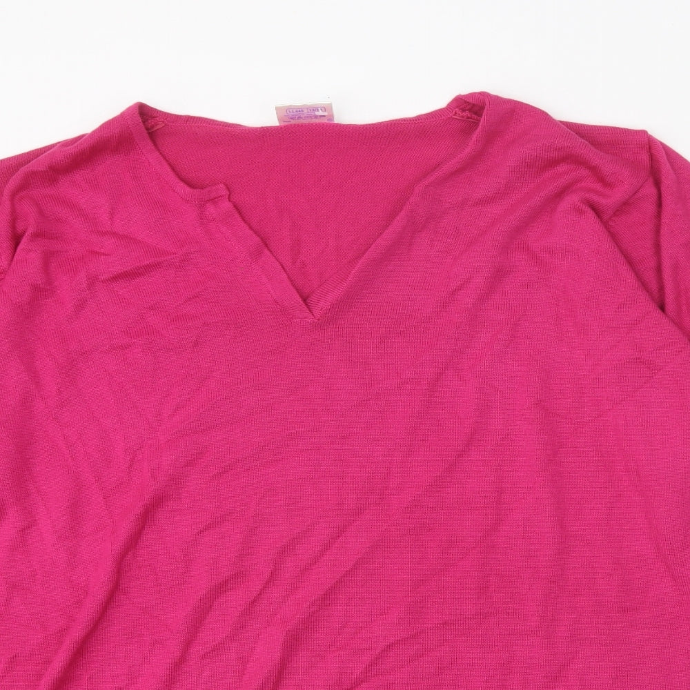 Womens UK Size 12 Agenda Pink Pullover Jumper