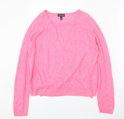 Womens UK Size 10 Topshop Pink Pullover Jumper