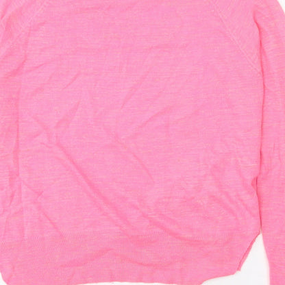Womens UK Size 10 Topshop Pink Pullover Jumper