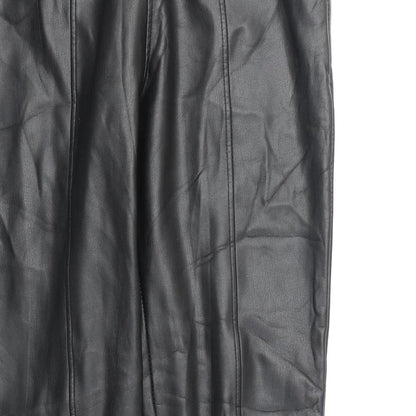 New Look Womens Black Polyester Trousers Size 12 Regular Zip