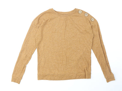 Womens UK Size 10 Papaya Beige Pullover Jumper