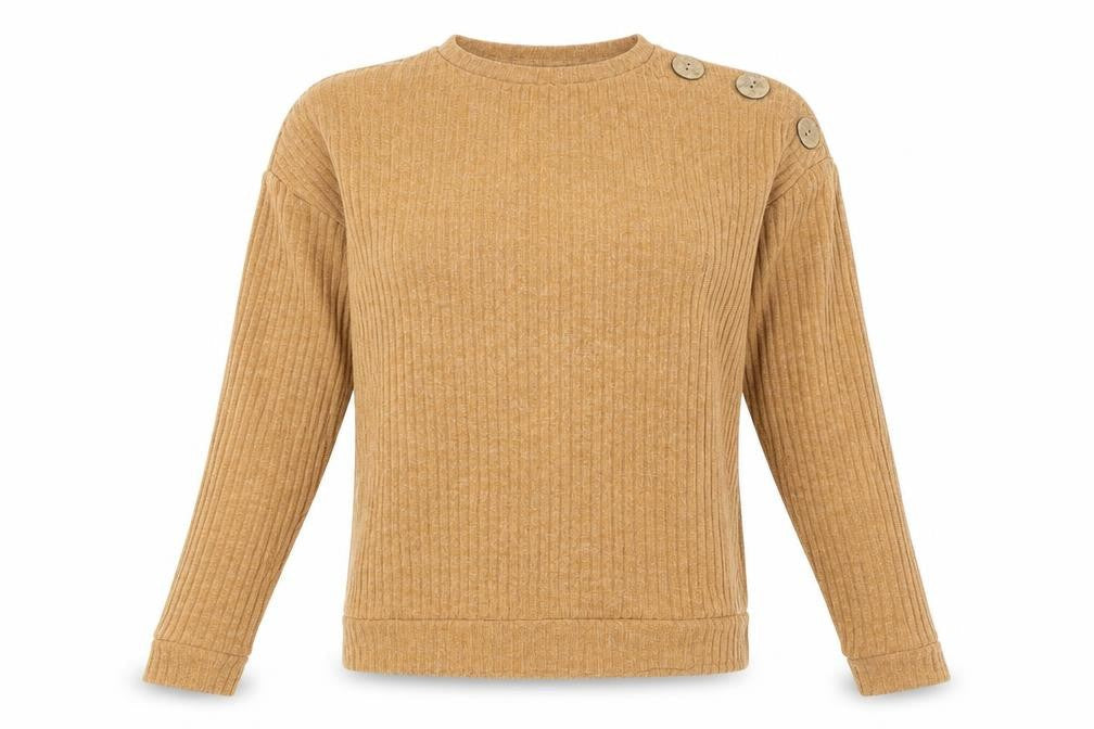 Womens UK Size 10 Papaya Beige Pullover Jumper