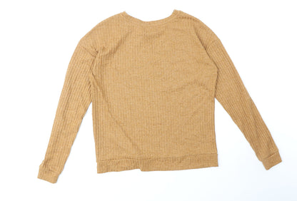 Womens UK Size 10 Papaya Beige Pullover Jumper