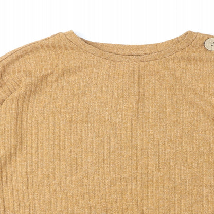 Womens UK Size 10 Papaya Beige Pullover Jumper