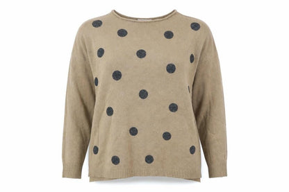 Sweet Lady Womens Brown Round Neck Polyamide Pullover Jumper Size S