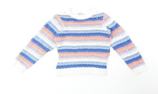 Womens UK Size XS Gallery Multicoloured Pullover Jumper