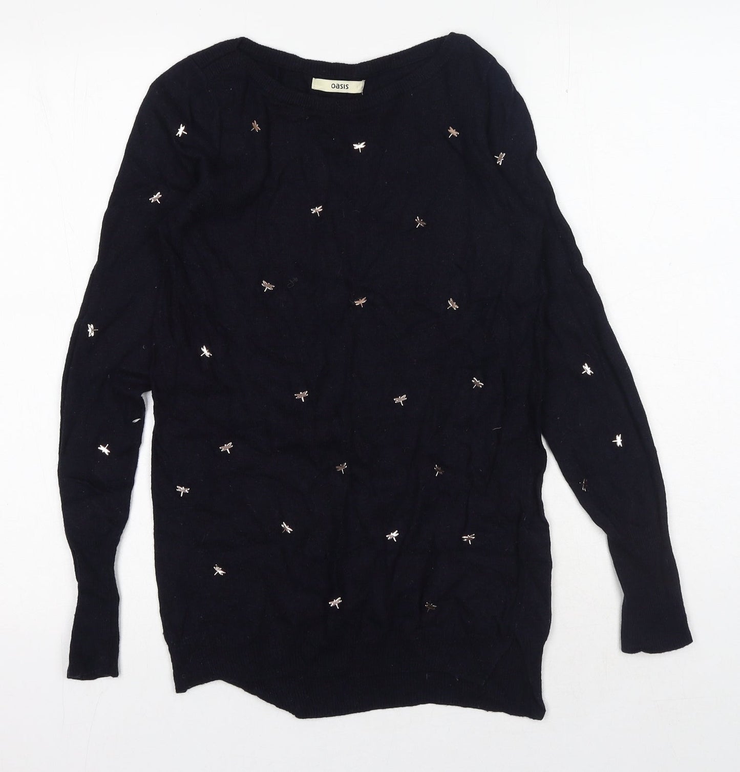 Womens UK Size S Oasis Blue Pullover Jumper