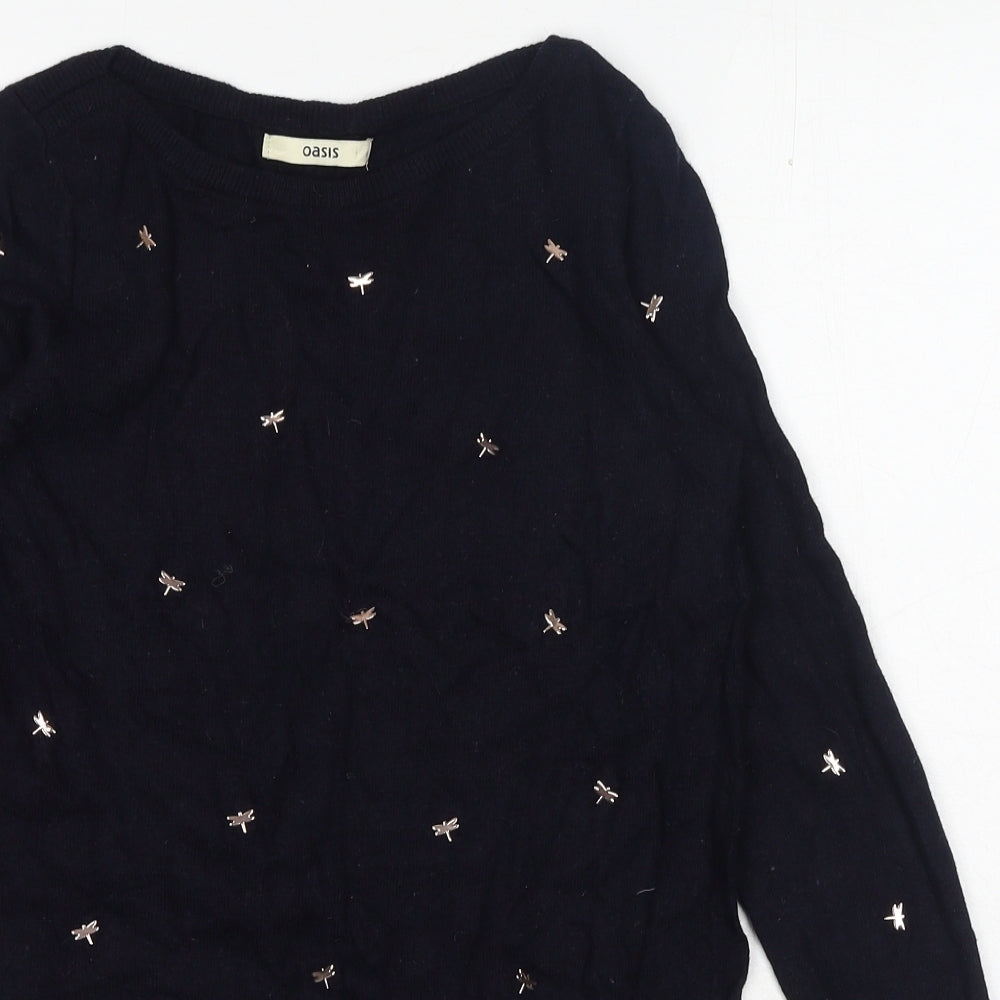 Womens UK Size S Oasis Blue Pullover Jumper