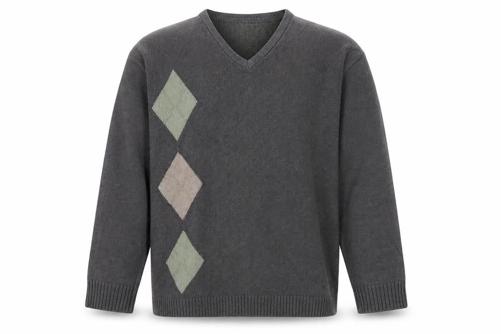 Mens UK Size L EWM Grey Pullover Jumper