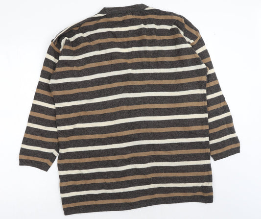Womens UK Size One Size Tigi Brown Cardigan Jumper