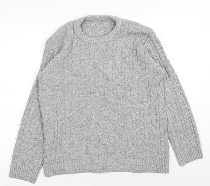 Womens UK Size S Preworn Grey Pullover Jumper