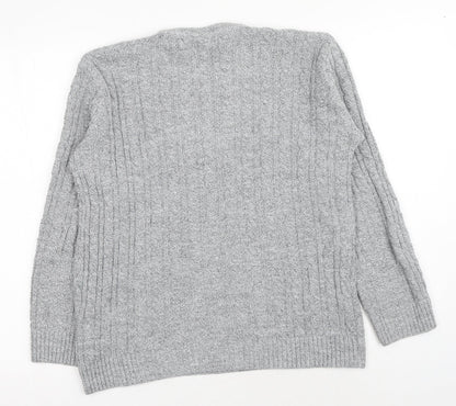 Womens UK Size S Preworn Grey Pullover Jumper