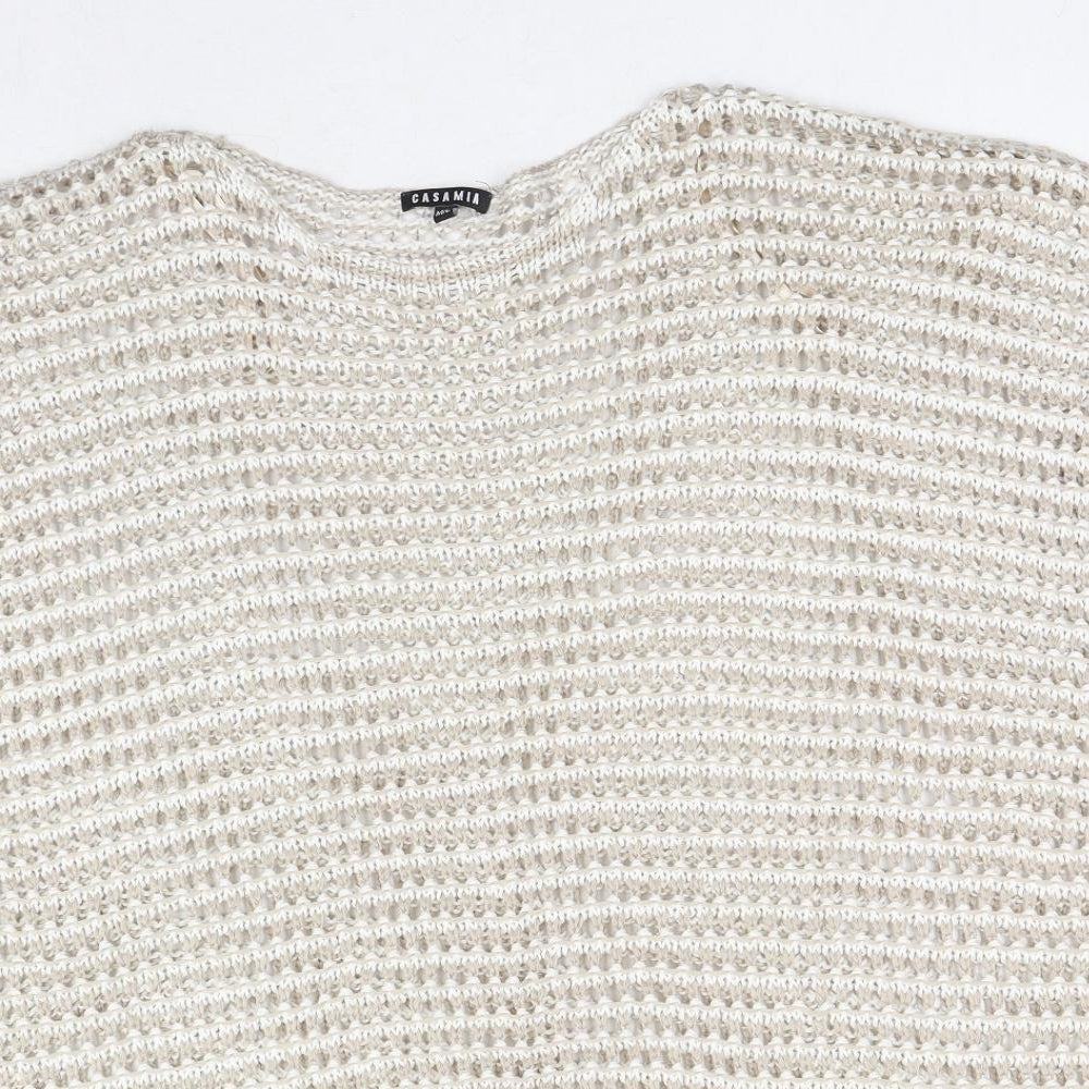 Womens UK Size M Casamia Beige Pullover Jumper